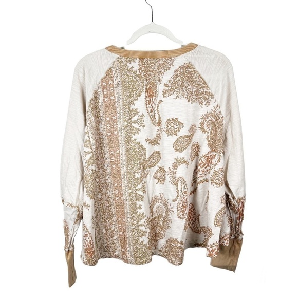 Free People True Perfection High/Low Cotton Blouse in Almond Milk Size Small - Picture 8 of 8